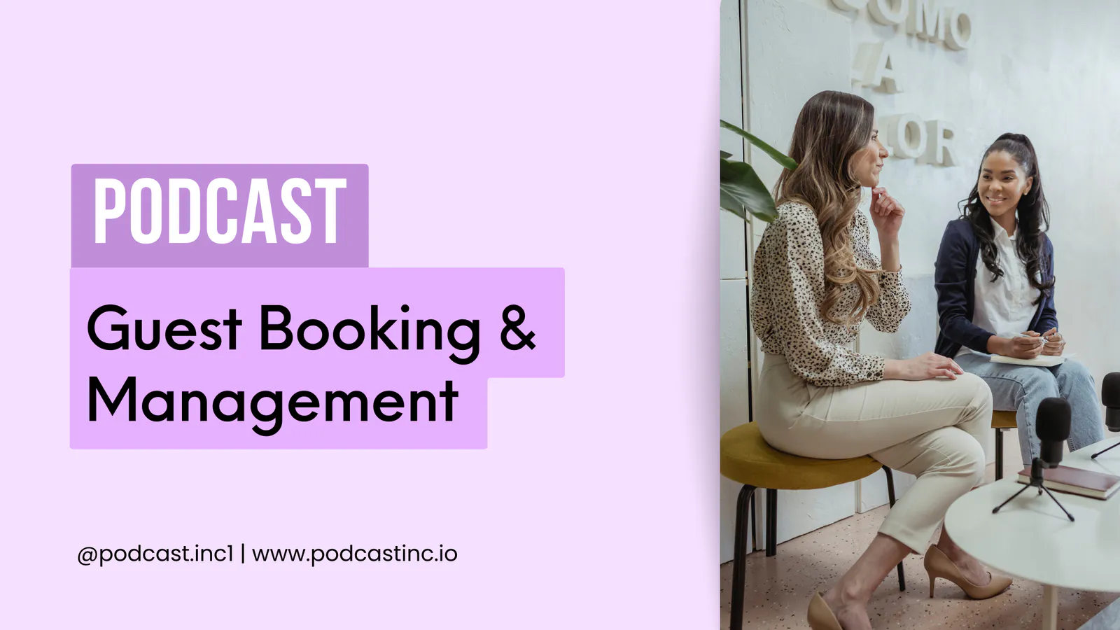 Podcast guest booking and management